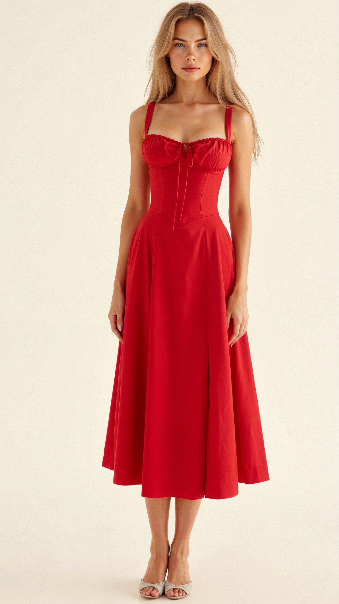 Slimming Waist Midi Dress - Perfect Fit for Women