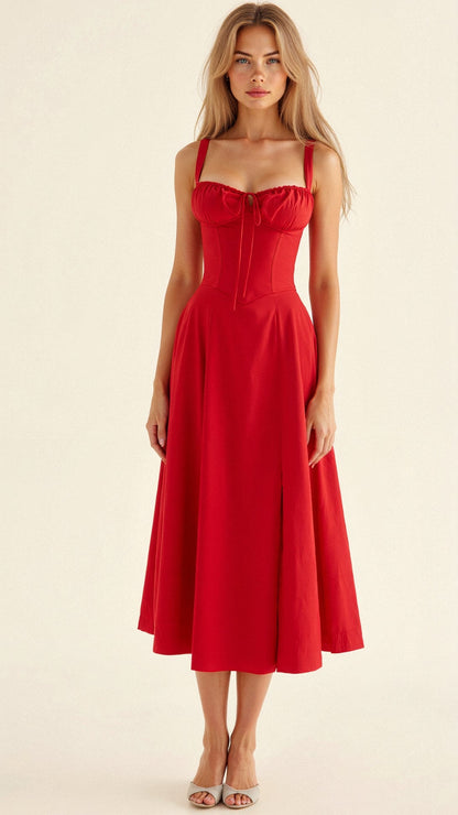 Slimming Waist Midi Dress - Perfect Fit for Women