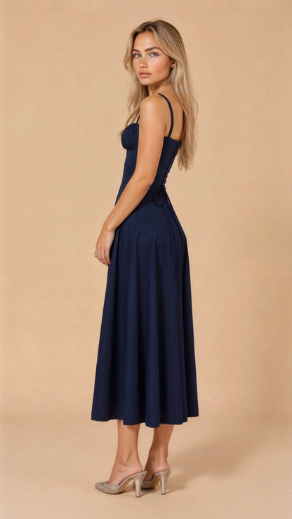 Slimming Waist Midi Dress - Perfect Fit for Women
