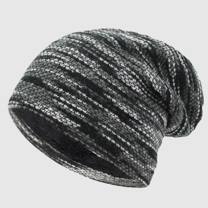 Cozy Slouch Beanie | Soft Striped Knit Hat