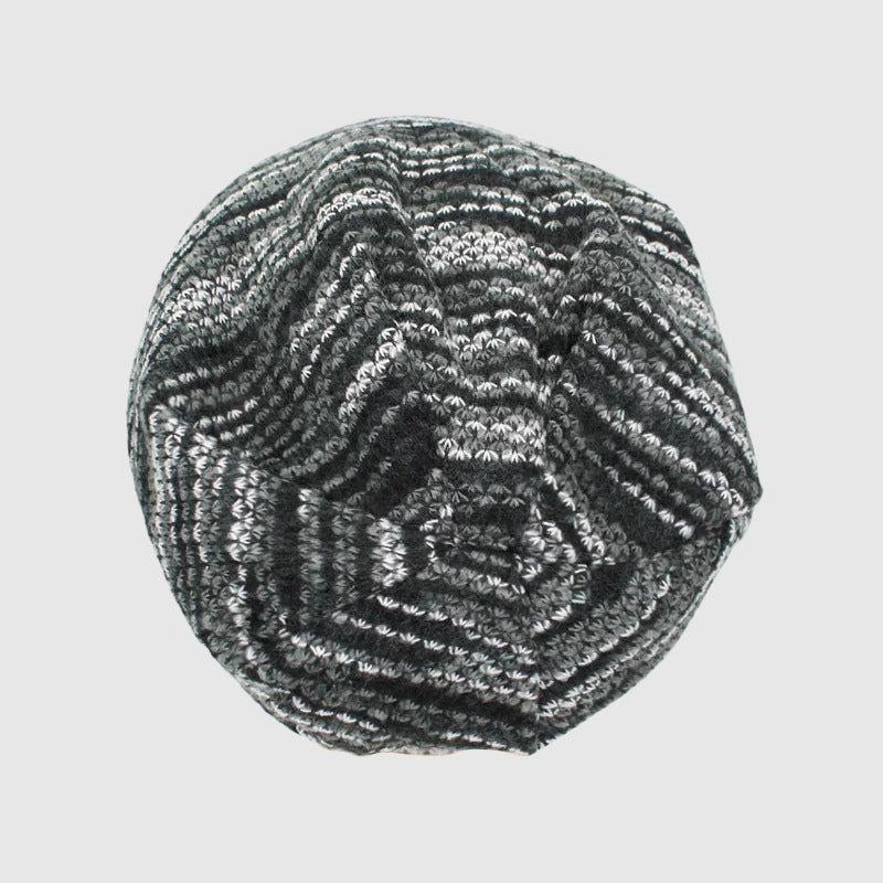 Cozy Slouch Beanie | Soft Striped Knit Hat