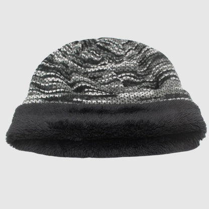 Cozy Slouch Beanie | Soft Striped Knit Hat