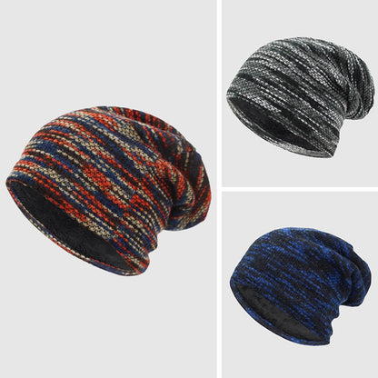 Cozy Slouch Beanie | Soft Striped Knit Hat