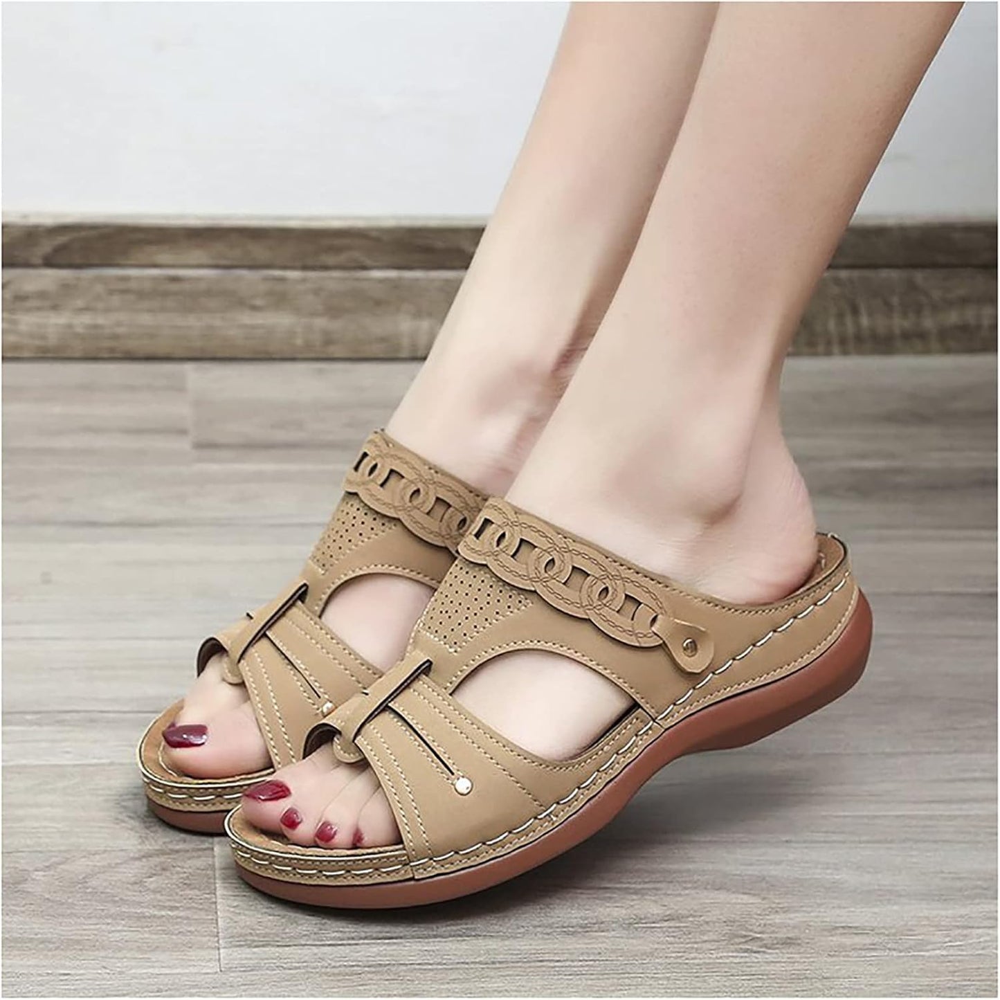 Easy Slip On Wedge Sandals for Women - Nocini