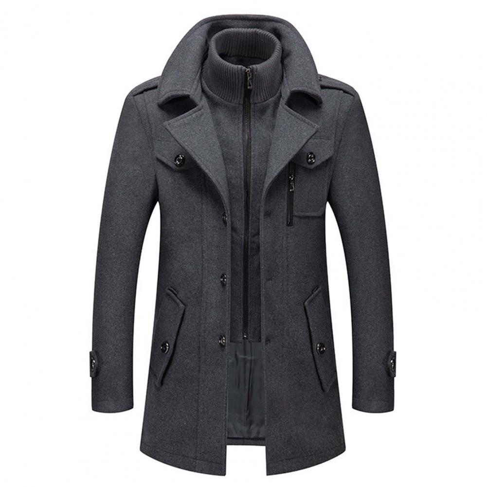Warm Wool Knee-Length Peacoat