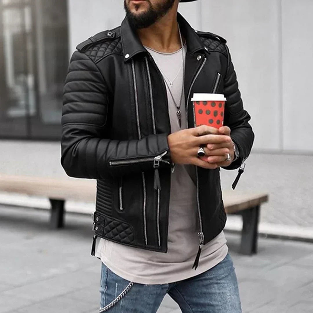 Classic Genuine Leather Mens Coat - Olytrend