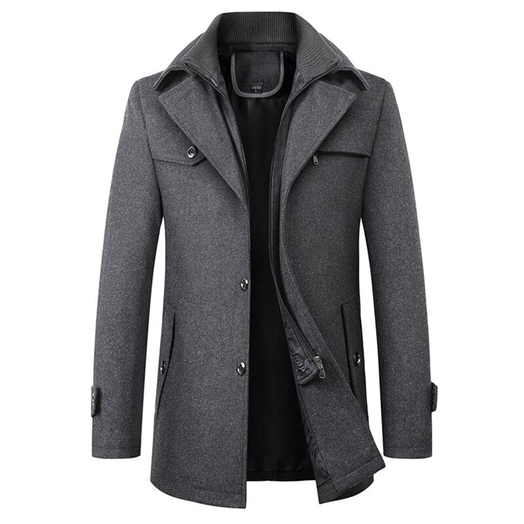 Warm Wool pea Coat for Men