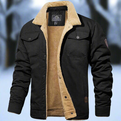 Cozy Fleece Lined Denim Jacket - Nocini