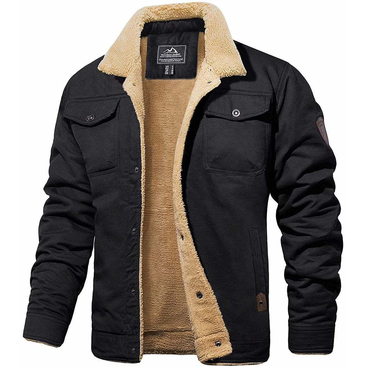 Warm Fleece-Lined Mens Winter Coat - Nocini