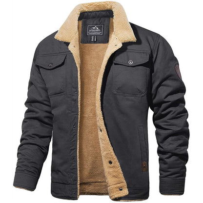 Warm Fleece-Lined Mens Winter Coat