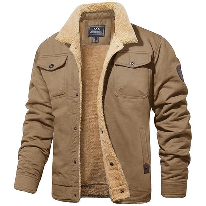 Warm Fleece-Lined Mens Winter Coat