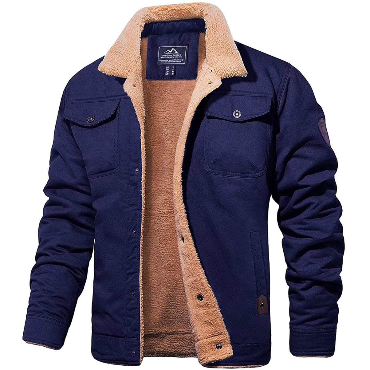 Warm Fleece Lined Men's Coat
