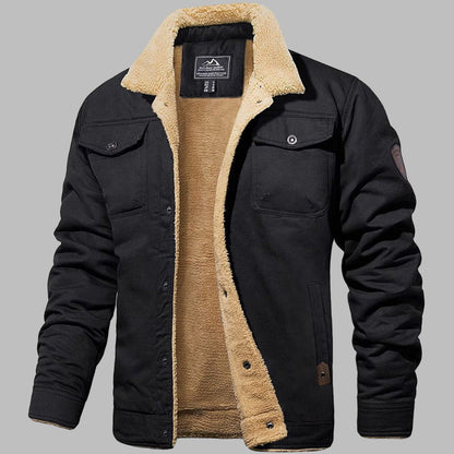 Classic Mens Leather Aviator Jacket - Olytrend