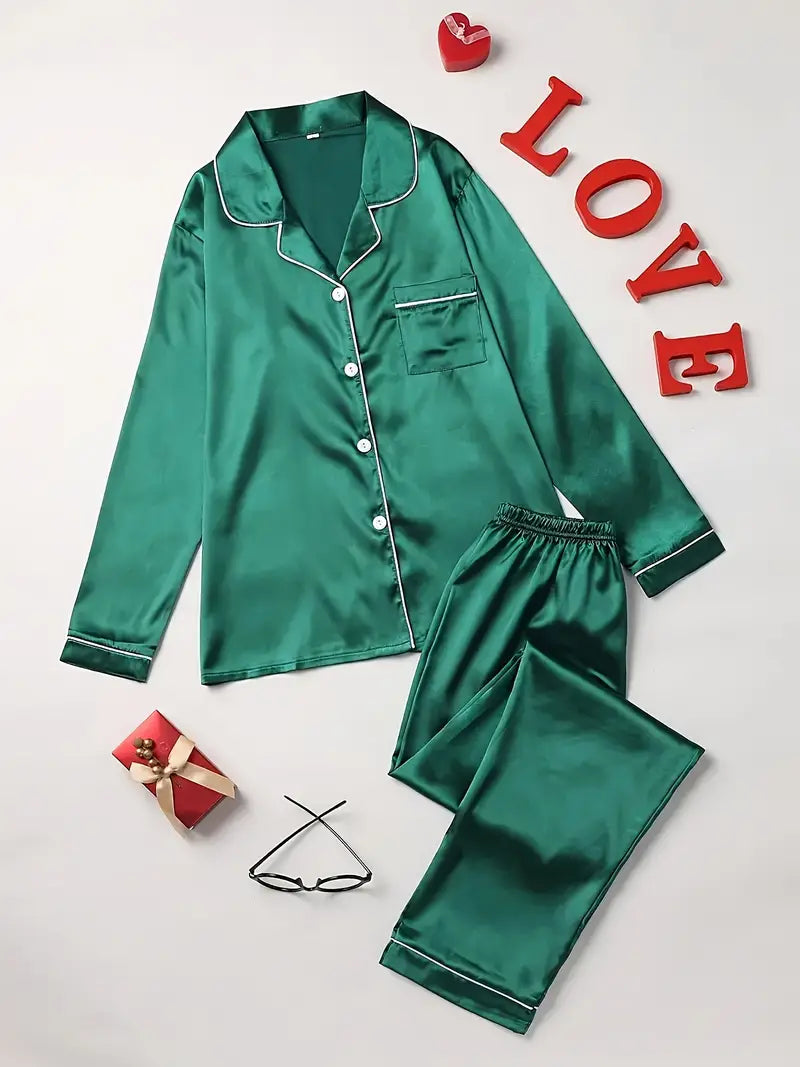 Luxurious Soft Women's Satin Pajama Set