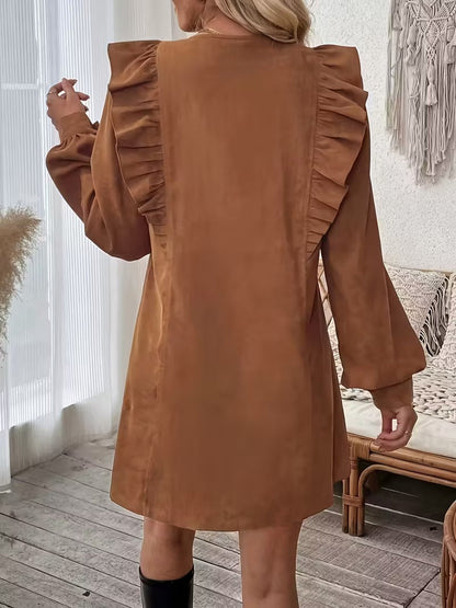 Feminine Short Ruffle Party Dress
