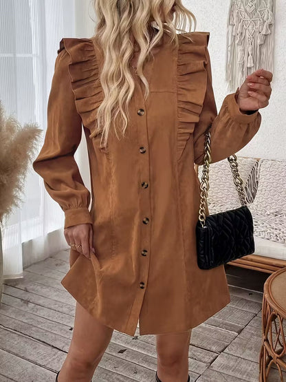 Feminine Short Ruffle Party Dress
