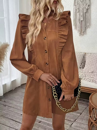 Feminine Short Ruffle Party Dress