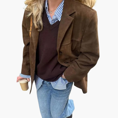 Ladies' Classic Jacket with Pockets and Buttons