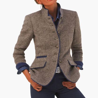 Classic Fit Women's Single Button Blazer - Olytrend
