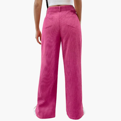 Comfortable Women's Wide Leg Corduroy Pants