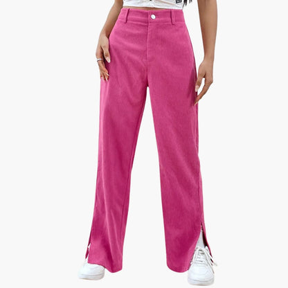 Comfortable Women's Wide Leg Corduroy Pants