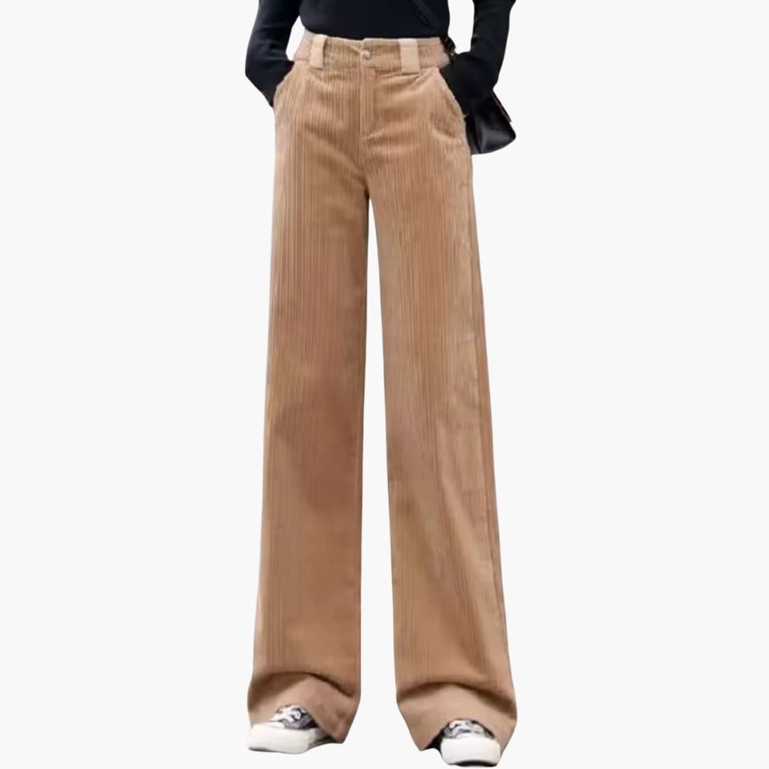 High Waisted Corduroy Trousers for Women