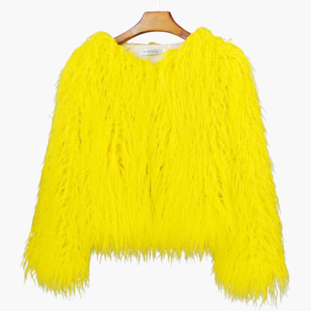 Luxurious Faux Fur Long Sleeve Winter Coat