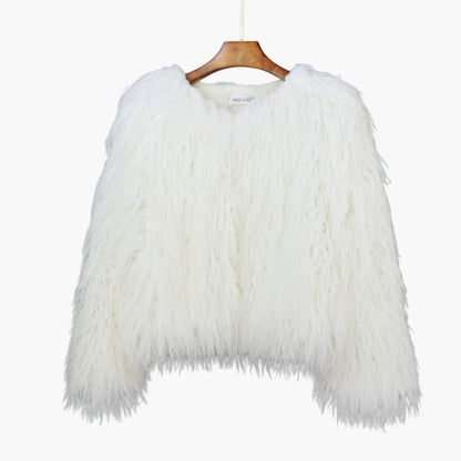 Luxurious Faux Fur Long Sleeve Winter Coat