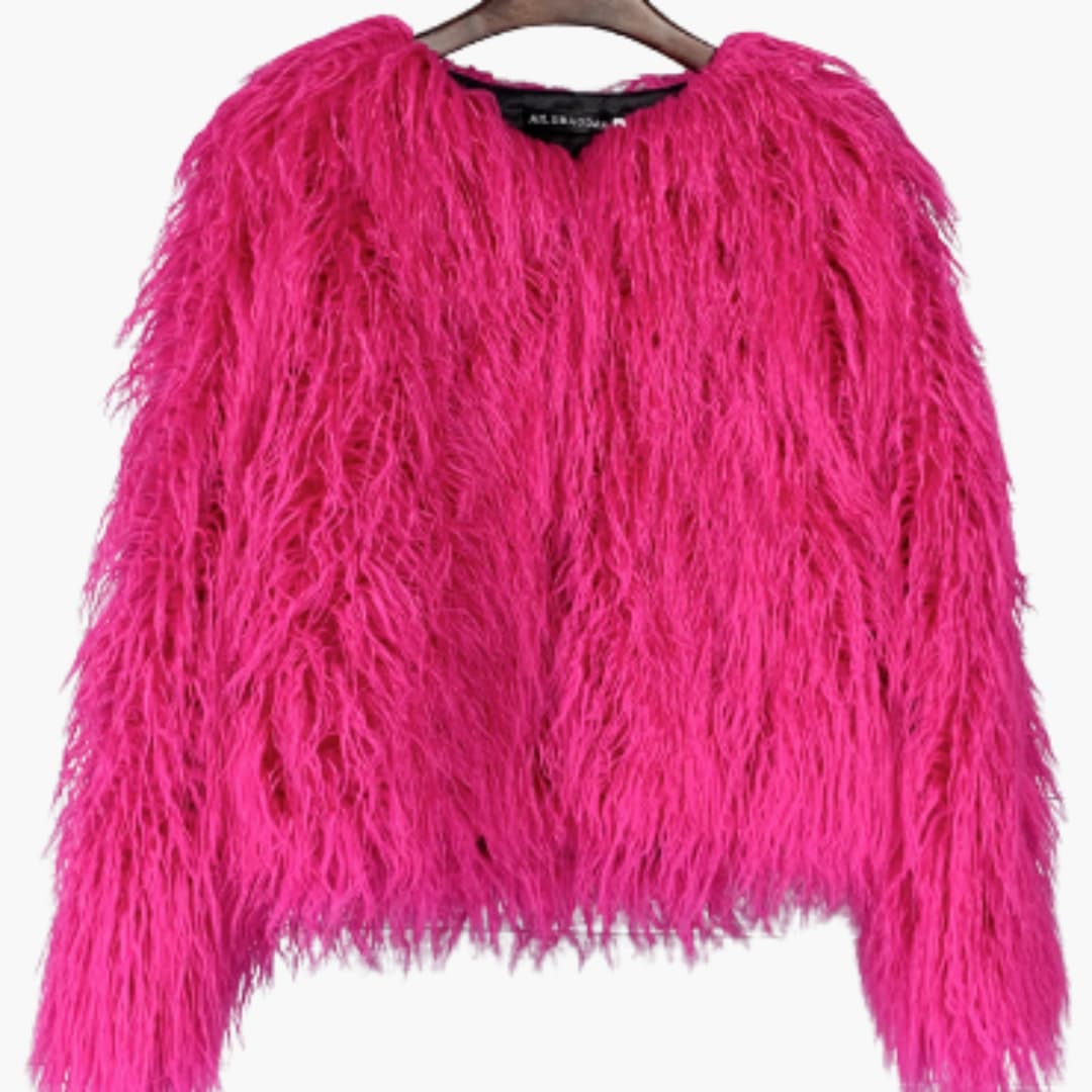 Luxurious Faux Fur Long Sleeve Winter Coat