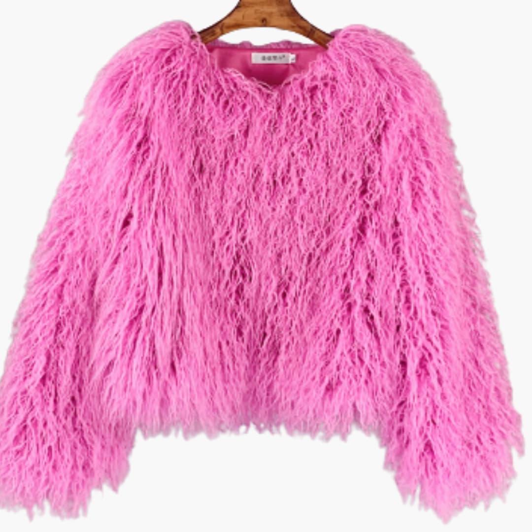 Luxurious Faux Fur Long Sleeve Winter Coat