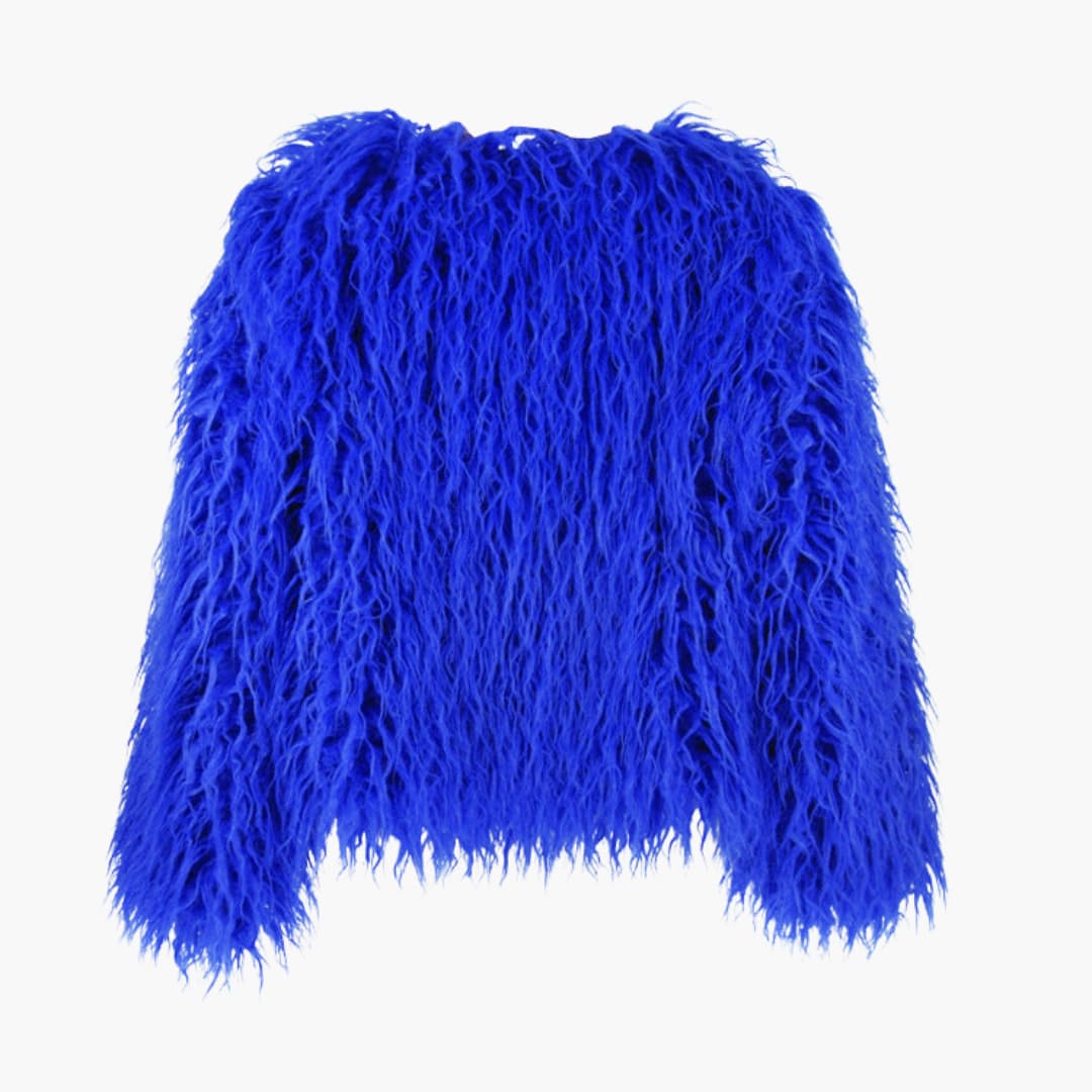 Luxurious Faux Fur Long Sleeve Winter Coat