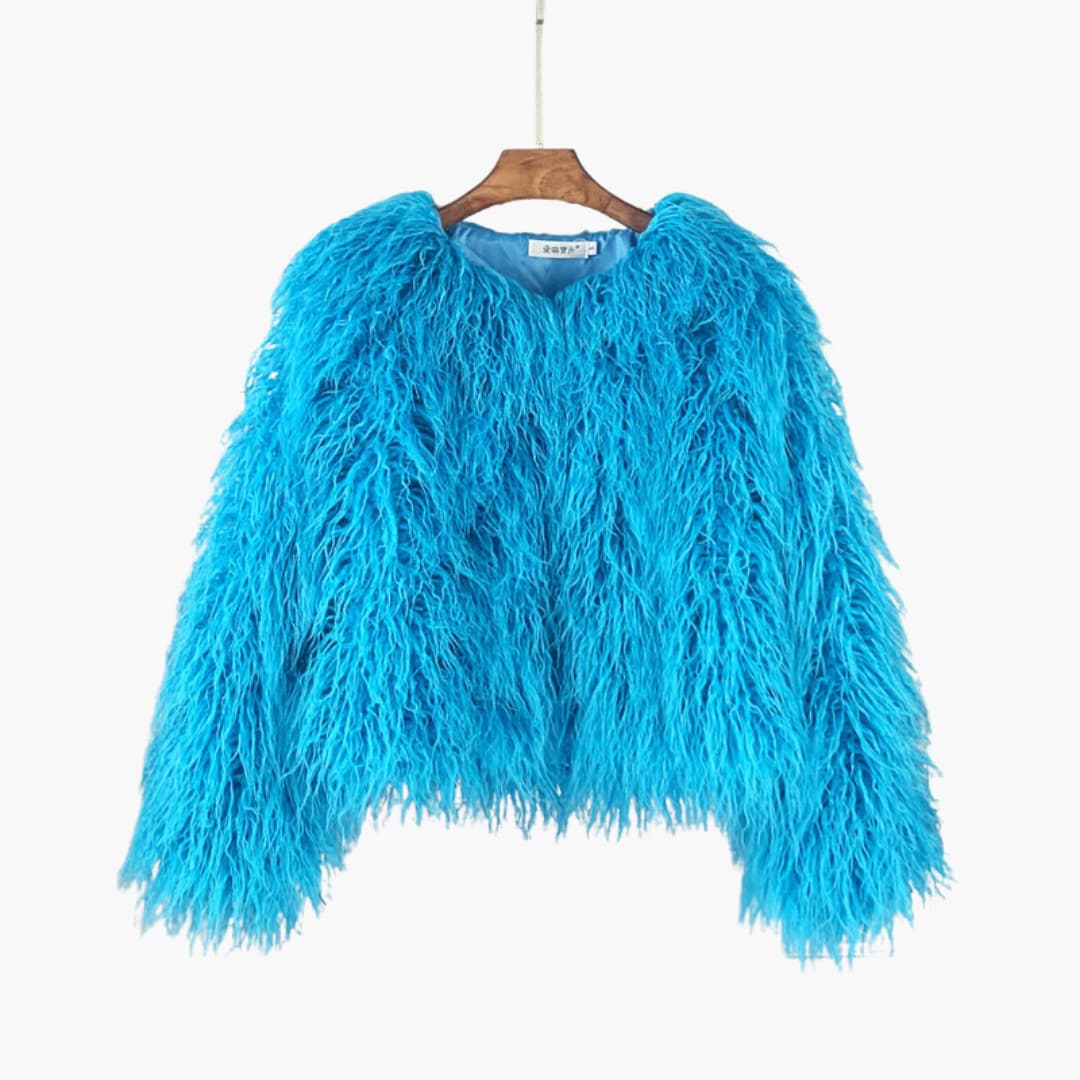 Luxurious Faux Fur Long Sleeve Winter Coat