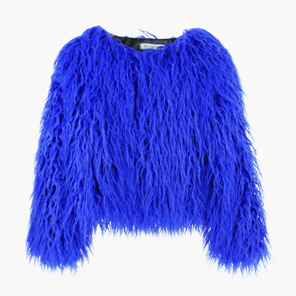 Luxurious Faux Fur Long Sleeve Winter Coat - Olytrend
