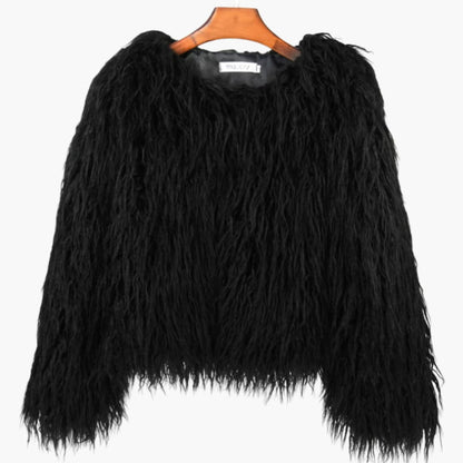 Luxurious Faux Fur Long Sleeve Winter Coat