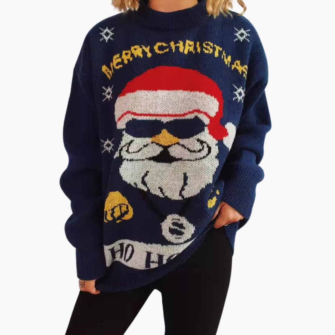 Christmas Ladies Crew Neck Holiday Sweater - Olytrend