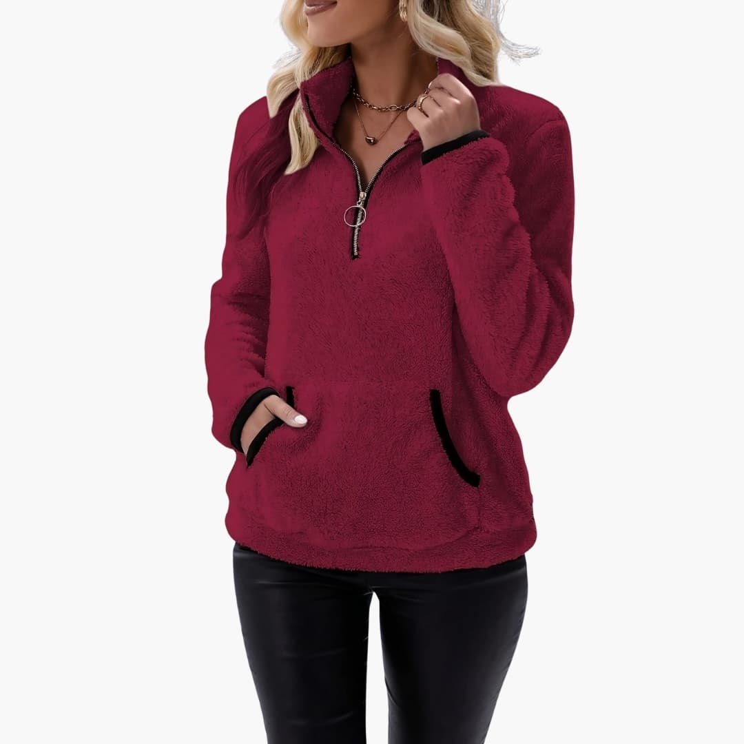 Soft Women's Half Zip Fleece Jacket