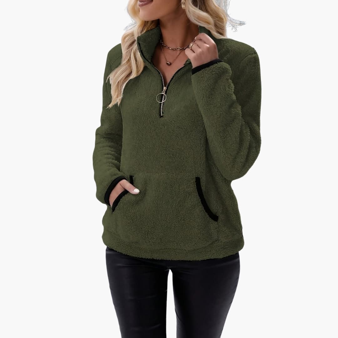 Soft Women's Half Zip Fleece Jacket