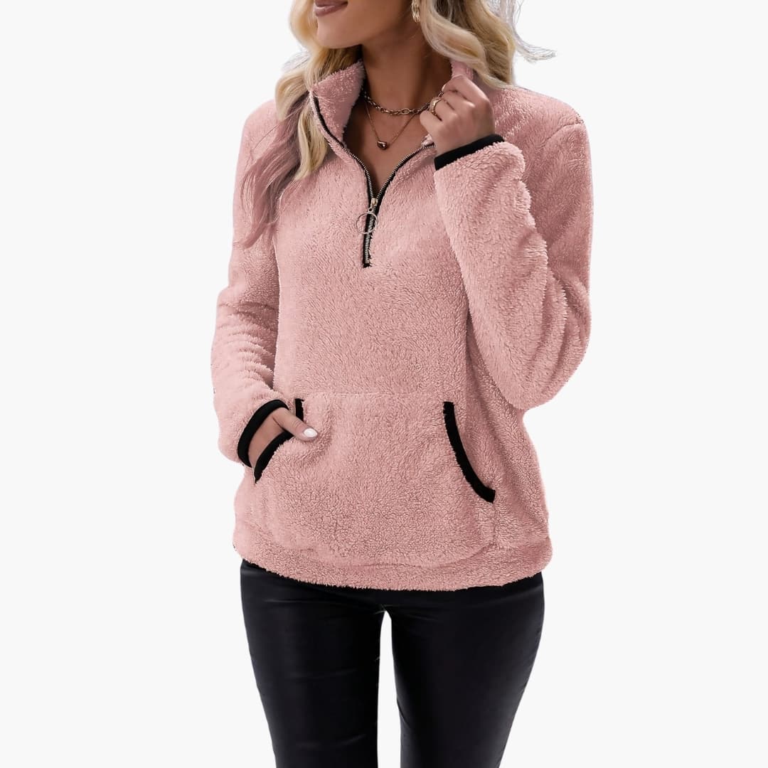 Soft Women's Half Zip Fleece Jacket