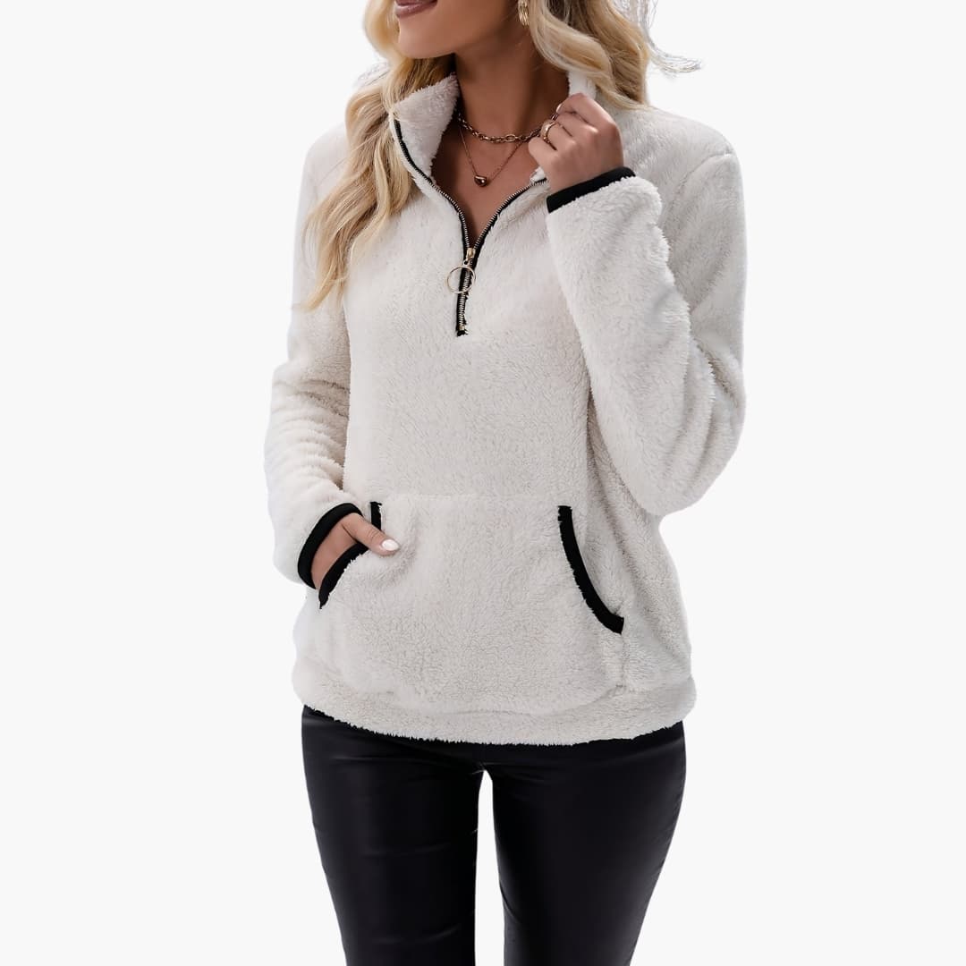 Soft Women's Half Zip Fleece Jacket - Olytrend