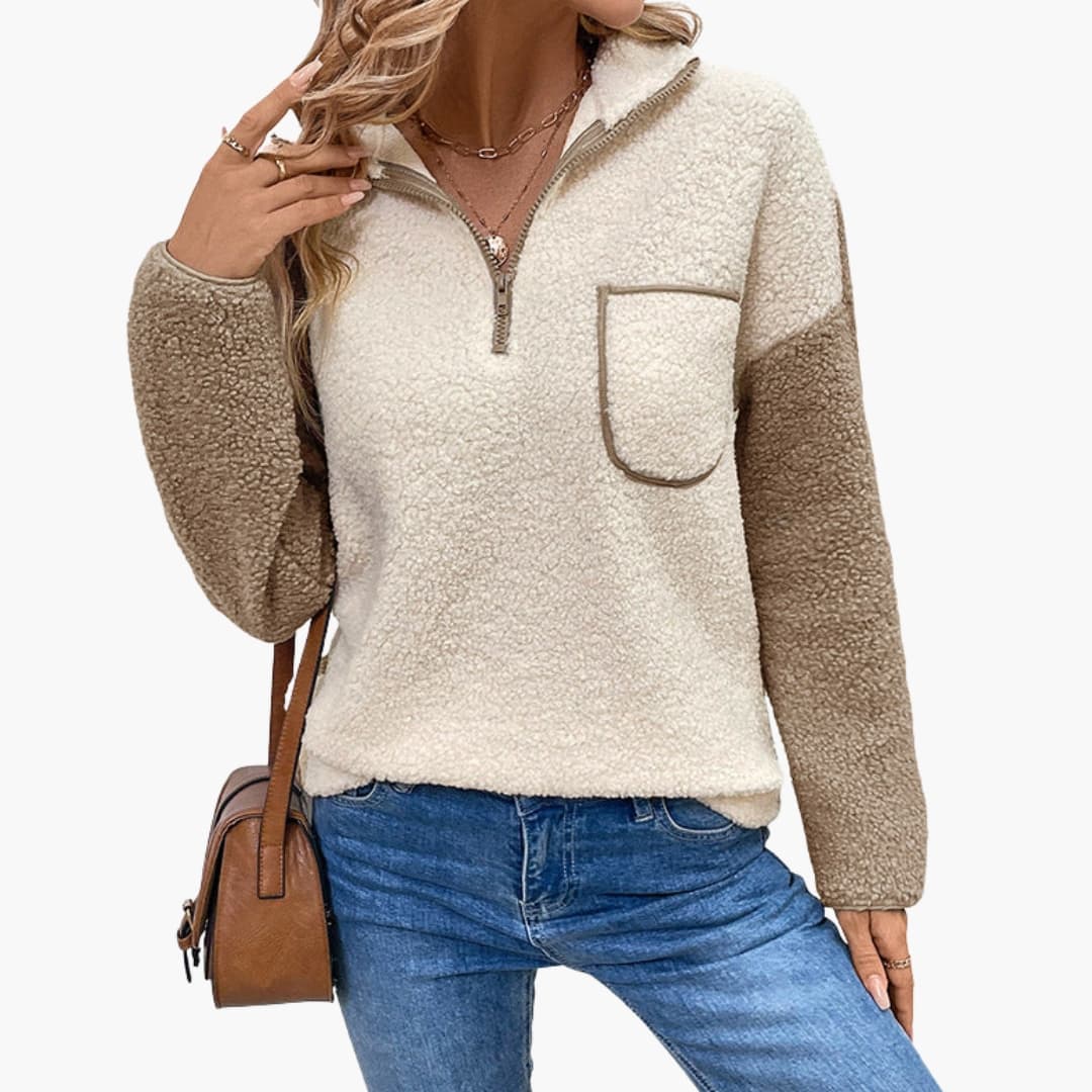 Soft Women's Fleece Sweatshirt with Pockets