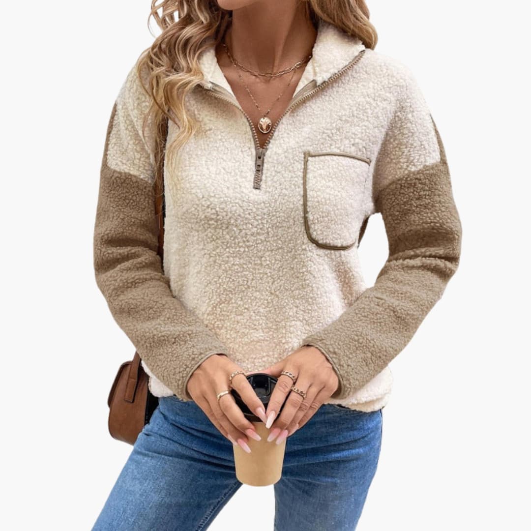 Soft Women's Fleece Sweatshirt with Pockets