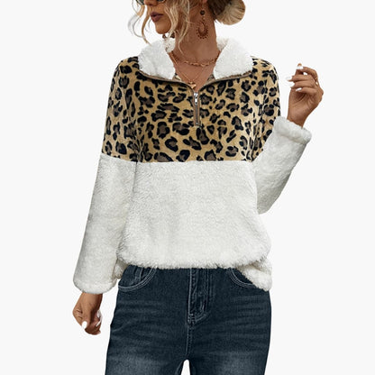 Ladies Soft Half Zip Fleece Jacket