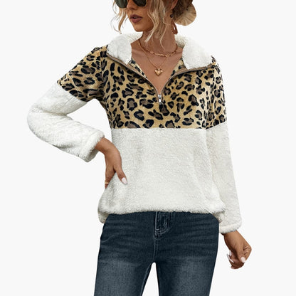 Ladies Soft Half Zip Fleece Jacket - Olytrend