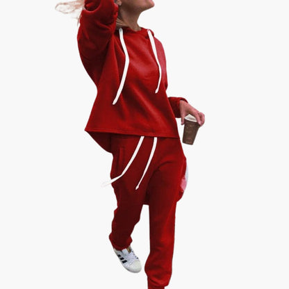 Comfortable Women's Sweatpants Hoodie Outfit Set