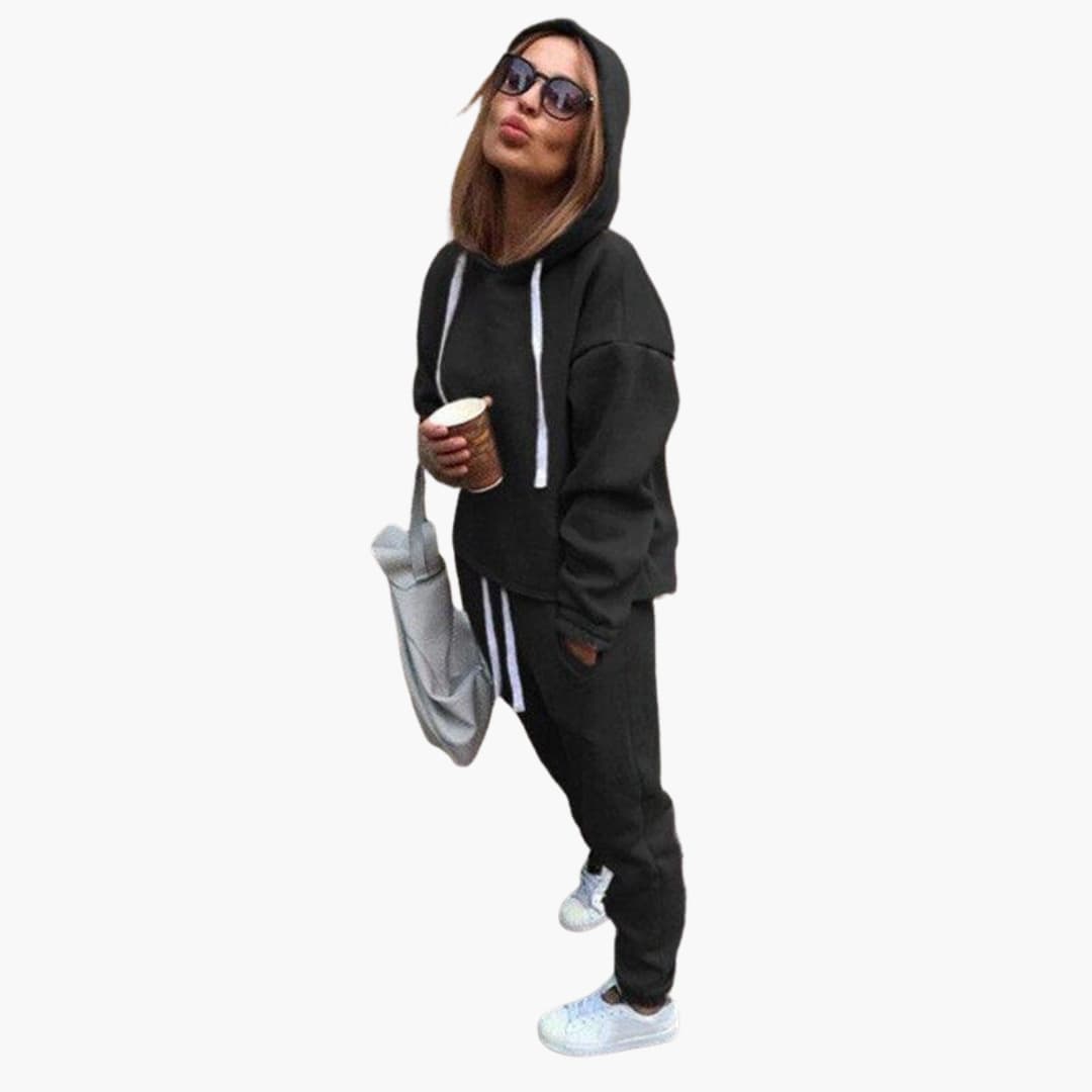 Comfortable Women's Sweatpants Hoodie Outfit Set - Olytrend