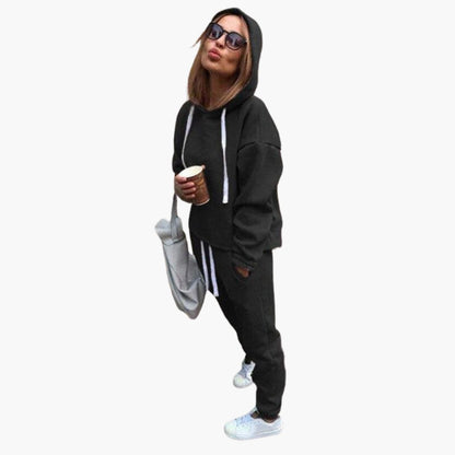 Comfortable Women's Sweatpants Hoodie Outfit Set - Olytrend