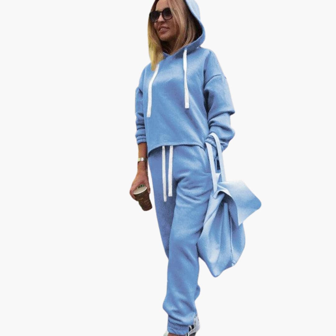 Comfortable Women's Sweatpants Hoodie Outfit Set