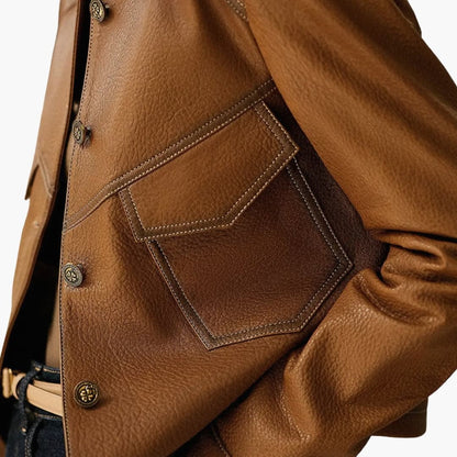 Ladies Classic Tan Coat with Long Sleeves