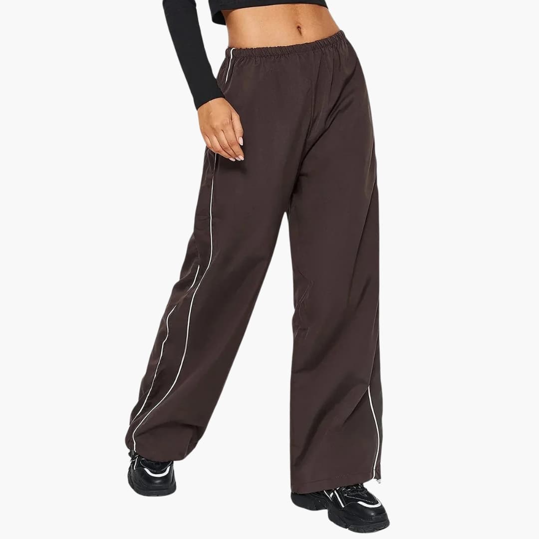 Ladies' Running Pants with Colorful Side Stripes