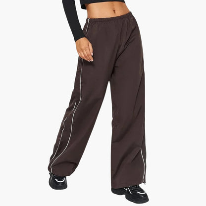 Ladies' Running Pants with Colorful Side Stripes